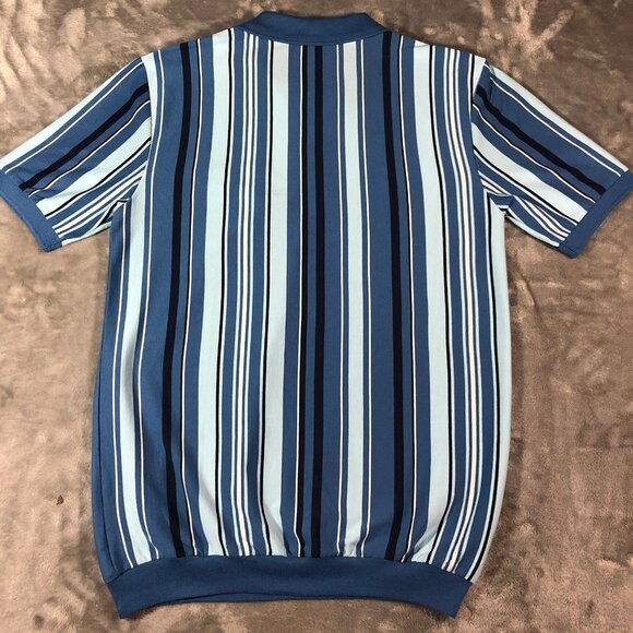 John Blair Mens Polo Shirt Short Sleeve Banded Waist Pocket Sz Sm Hipster Retro - Picture 2 of 5